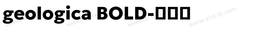 geologica BOLD字体转换